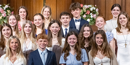 Youth attend a confirmation class at Bryn Mawr Presbyterian Church